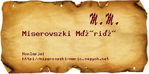Miserovszki Márió névjegykártya